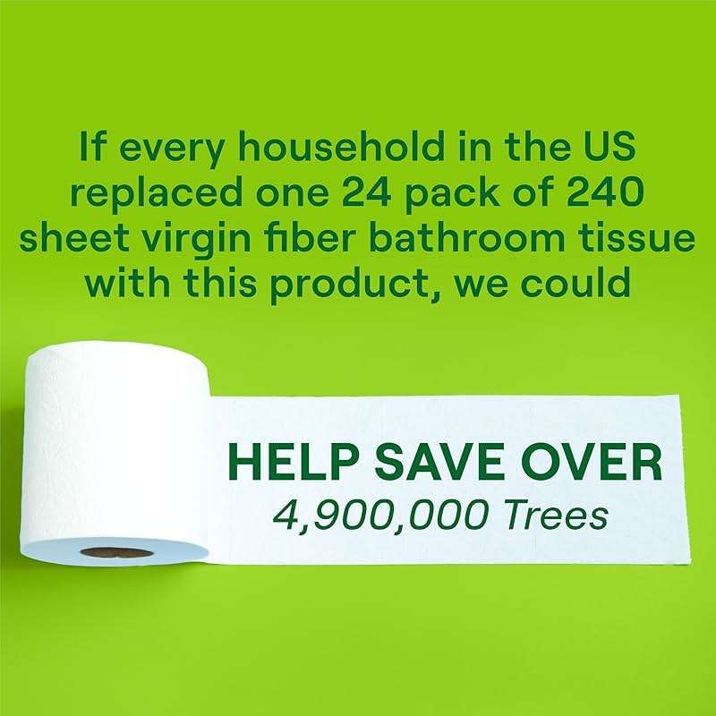 Seventh Generation Toilet Paper, 100% Recycled 2-Ply Bath Tissue, 2 Pack x 12 Rolls of 240 Sheets, Extra Soft, Strong for Home & RV, Whitened without Chlorine Bleach, No Dyes, Fragrances, Septic Safe - Image 5
