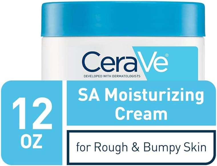 CeraVe Moisturizing Cream with Salicylic Acid, Exfoliating Body Cream with Lactic & Hyaluronic Acid, Niacinamide, and Ceramides, Fragrance Free & Allergy Tested, 12 Ounce - Image 2