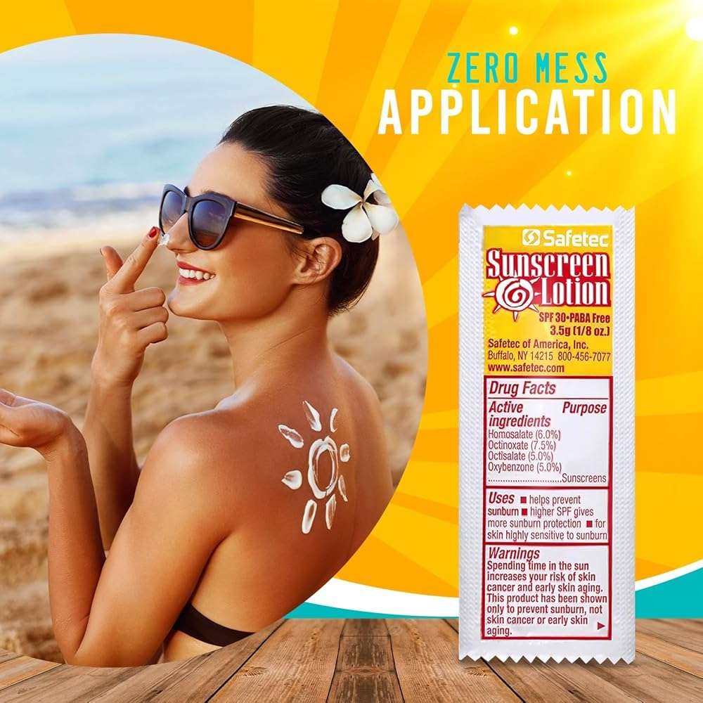 Safetec Sunscreen Lotion 53700 3.5 Gram Packets SPF 30 - (Box of 25) - Image 5