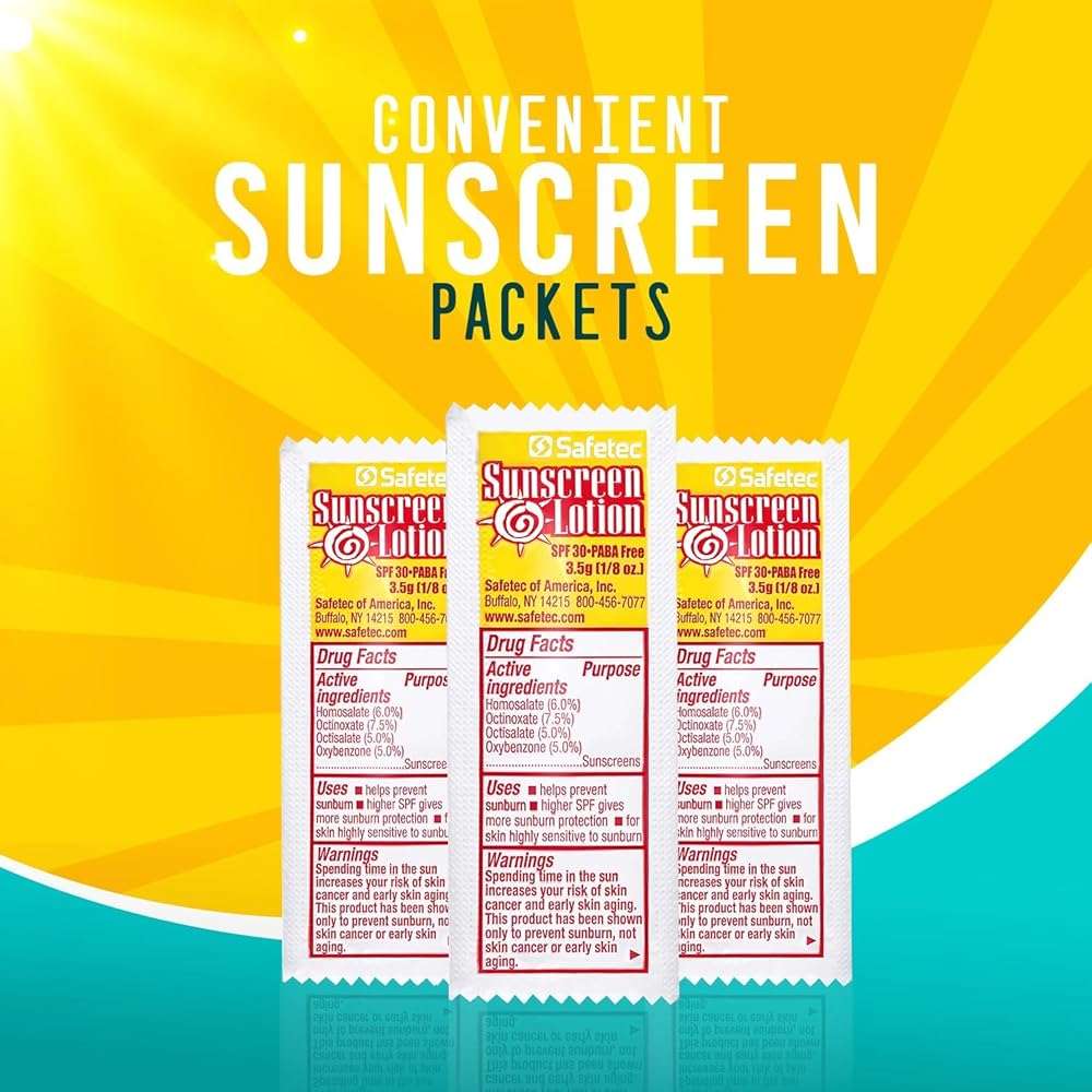 Safetec Sunscreen Lotion 53700 3.5 Gram Packets SPF 30 - (Box of 25) - Image 8
