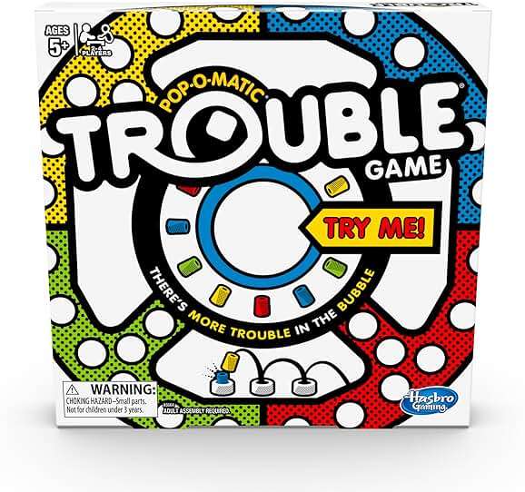 Hasbro Gaming Trouble Board Game for Kids Ages 5 and Up 2-4 Players - Image 2