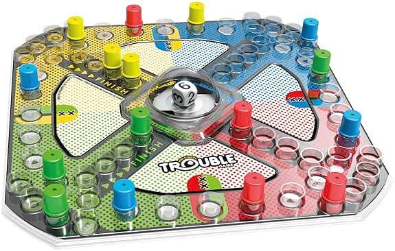 Hasbro Gaming Trouble Board Game for Kids Ages 5 and Up 2-4 Players - Image 5