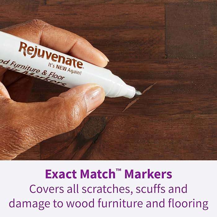 Rejuvenate Exact Match Wood Furniture & Floor Repair Markers, 6 Count, Brown Markers Cover All Scratches, Scuffs And Damage To Wood Furniture And Flooring - Image 4