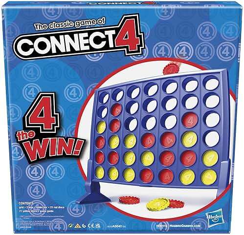Hasbro Gaming Connect 4 Classic Grid, 4 in a Row Game, Strategy Board Games for Kids, 2 Players for Family and Kids, Easter Gifts for Boys and Girls, Ages 6+ - Image 3