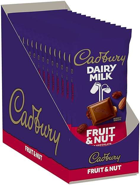 CADBURY DAIRY MILK Fruit & Nut Milk Chocolate Candy Bars, 3.5 oz (14 Count) - Image 2