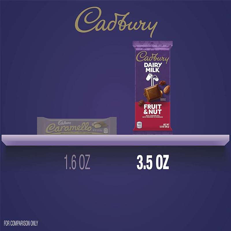 CADBURY DAIRY MILK Fruit & Nut Milk Chocolate Candy Bars, 3.5 oz (14 Count) - Image 7