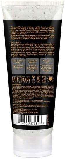 SheaMoisture Facial Wash and Scrub African Black Soap for Blemish Prone Skin to Clarify Skin 4 oz - Image 3