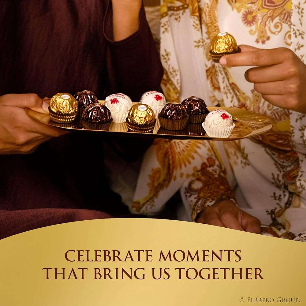 Ferrero Collection Gourmet Gift Box, 12 Assorted Confections with Hazelnut, Dark Chocolate and Coconut, 4.6 oz - Image 4