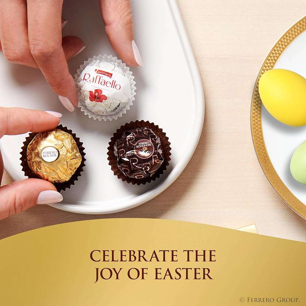 Ferrero Collection Gourmet Gift Box, 12 Assorted Confections with Hazelnut, Dark Chocolate and Coconut, 4.6 oz - Image 6