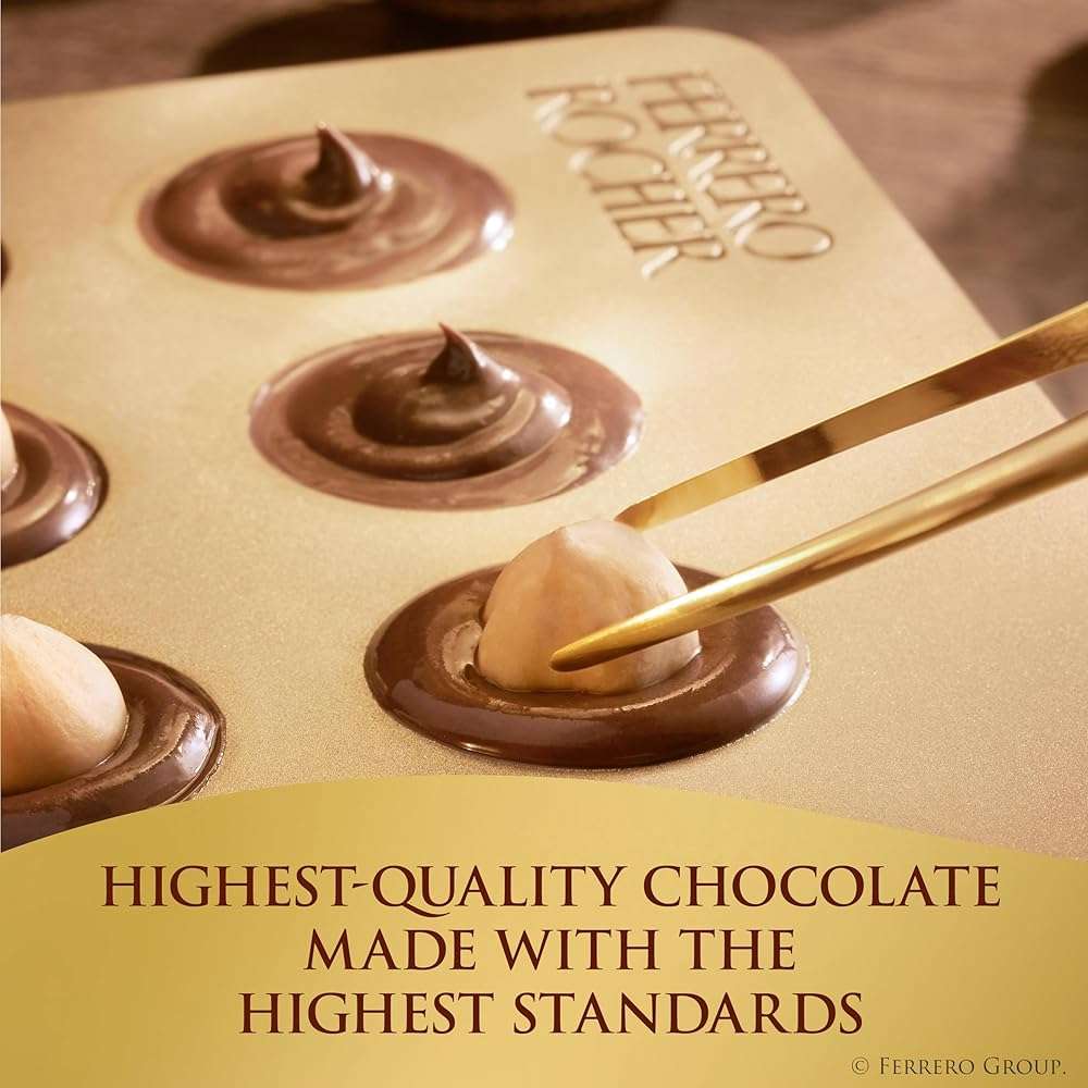 Ferrero Collection Gourmet Gift Box, 12 Assorted Confections with Hazelnut, Dark Chocolate and Coconut, 4.6 oz - Image 8