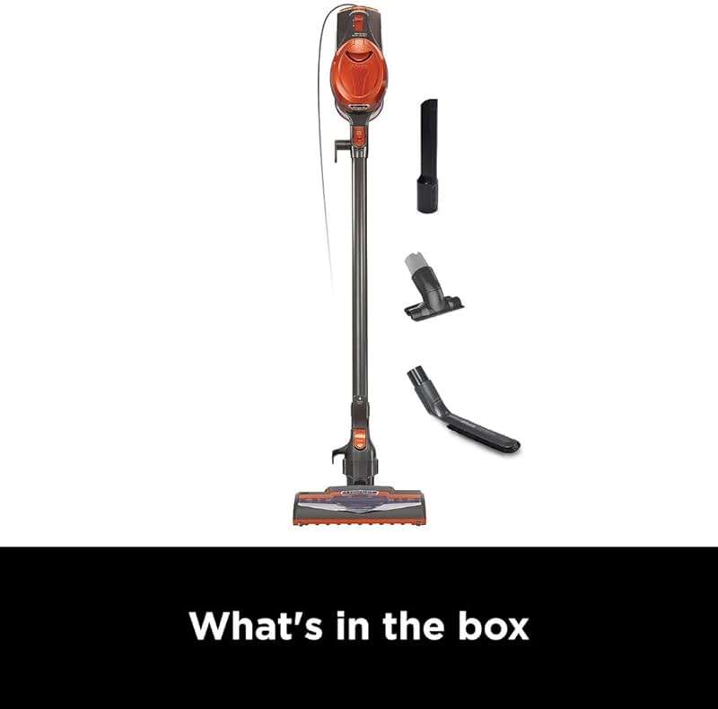Shark Rocket Ultra-Light | Corded Stick Vacuum Cleaner for Carpet, Rugs & Hard Floors | Lightweight Hand Vacuum for Pet Hair & Upholstery | Swivel Steering | 2 Attachments | Gray/Orange | HV301 - Image 11