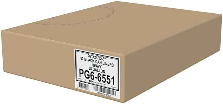 Aluf Plastics 65 Gal Black Heavy Duty Garbage Bags 1.5 Mil - 50"x 48" - Pack of 50 - For Contractor, Outdoor, Construction, & Storage - Image 8
