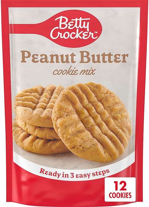 Betty Crocker Peanut Butter Cookie Mix, Makes twelve (12) 2-inch Cookies, 7.2 oz. - Image 1