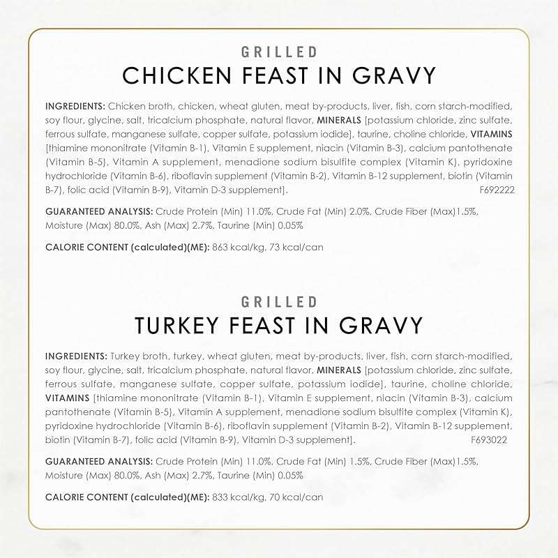 Purina Fancy Feast Grilled Wet Cat Food Poultry and Beef Collection Wet Cat Food Variety Pack - (Pack of 30) 3 oz. Cans - Image 7