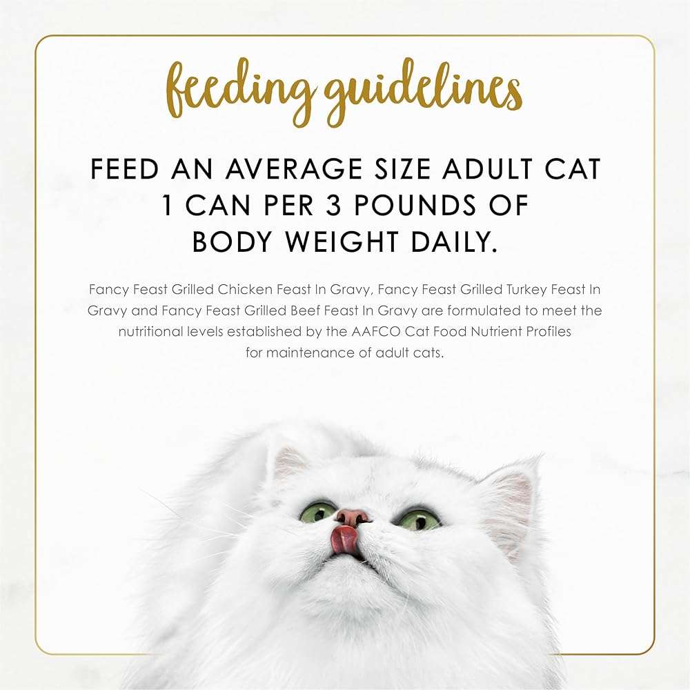 Purina Fancy Feast Grilled Wet Cat Food Poultry and Beef Collection Wet Cat Food Variety Pack - (Pack of 30) 3 oz. Cans - Image 10
