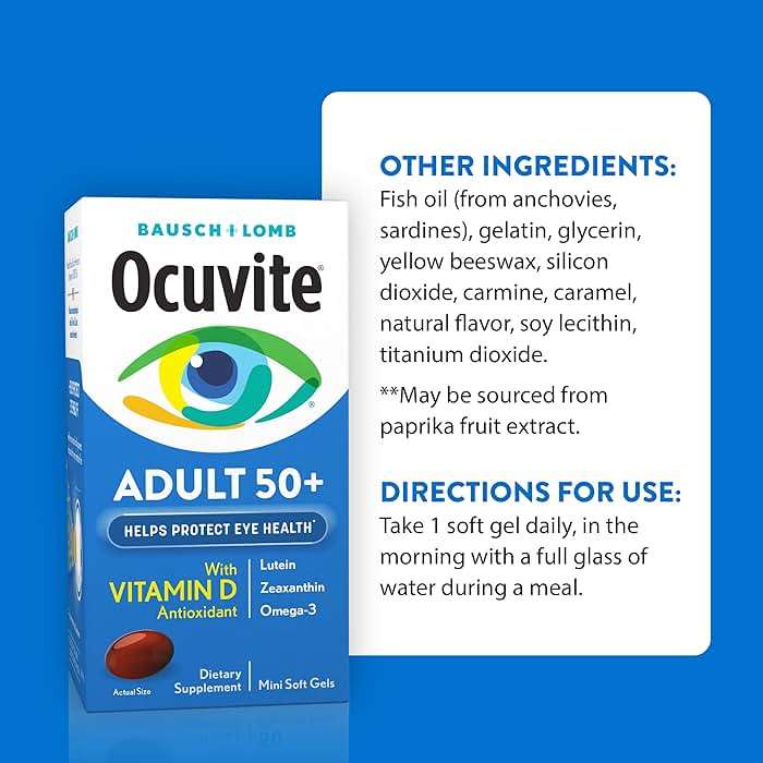 Ocuvite 50+ Eye Vitamin & Mineral Supplement, Multivitamin for Vision & Ocular Health with Omega-3, Zinc, Vitamins C & E, Lutein & Zeaxanthin, Zinc Supplements for Women and Men, 90 Softgels - Image 6