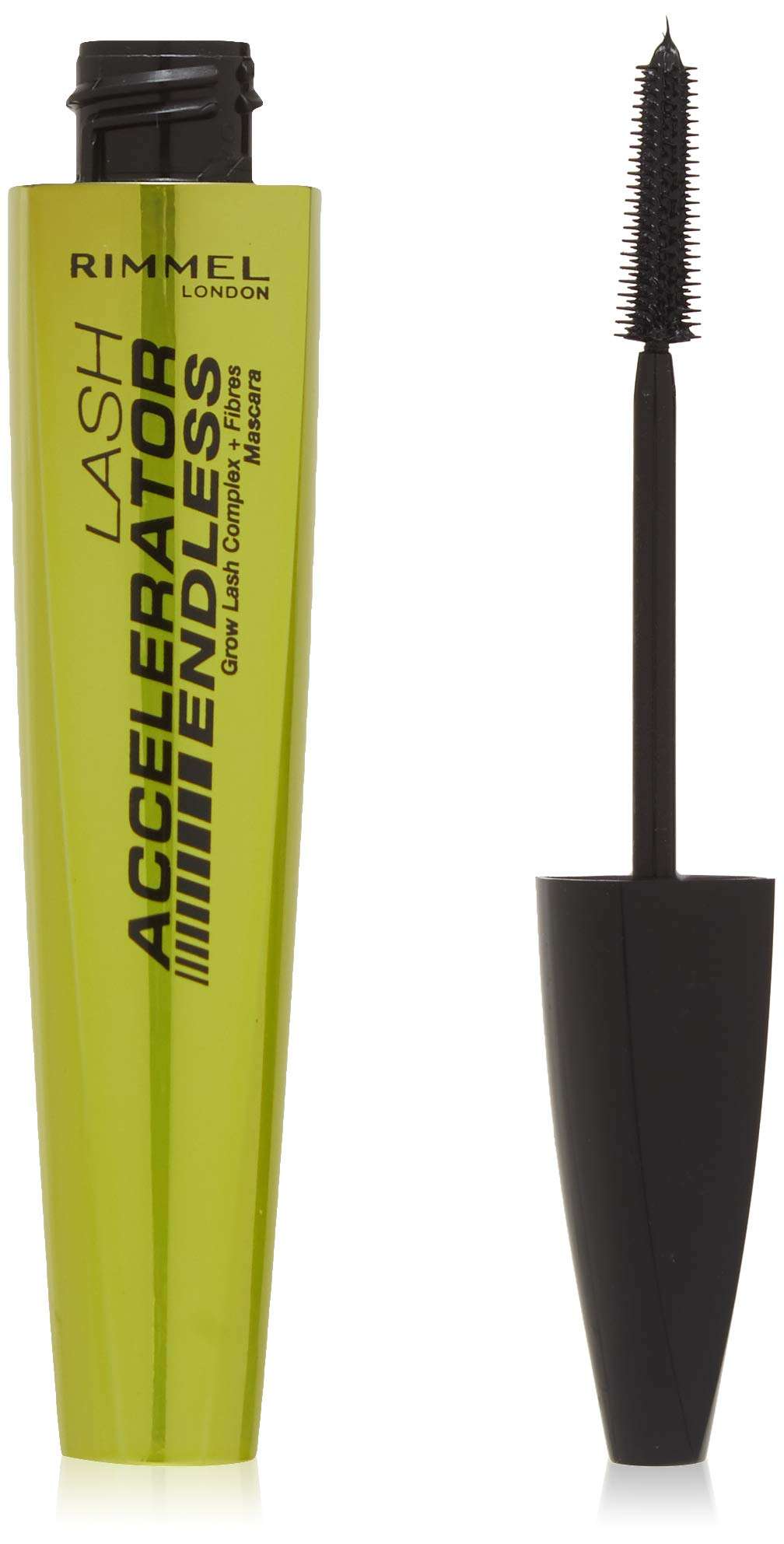 Rimmel London Lash Accelerator Endless Volume Mascara, Micro-Fiber Formula, No Clumps, Grow-Lash Complex, 003, Extreme Black, 0.33 oz - Image 1