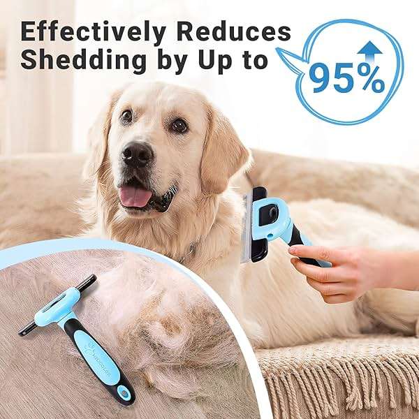 MIU COLOR Pet Grooming Brush, Deshedding Tool for Dogs & Cats, Effectively Reduces Shedding by up to 95% for Short Medium and Long Pet Hair - Image 3