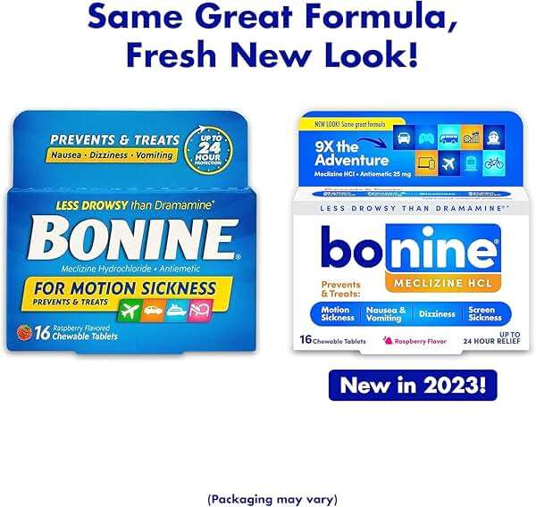 Bonine Raspberry Chewable Tablets for Motion Sickness, 16 (2 Pack), 16 Count (Pack of 2) - Image 9