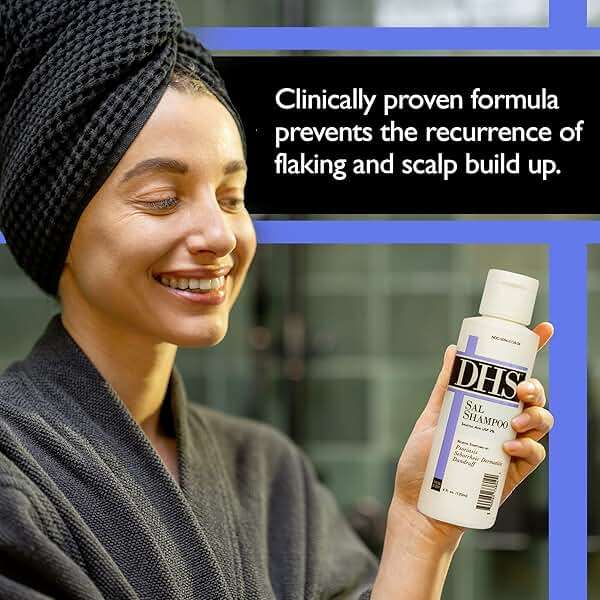 DHS SAL Shampoo - Maximum Strength for Psoriasis, Eczema, and Dandruff/Medicated Anti-Dandruff Shampoo Reduces Oil, Treats Itchy Scalp with Salicylic Acid/PBA-free, Fragrance-free / 4oz - Image 4