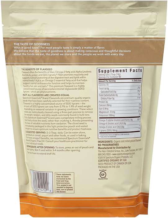 Spectrum Essentials Organic Ground Flaxseed, Gluten Free, 24 Oz - Image 3
