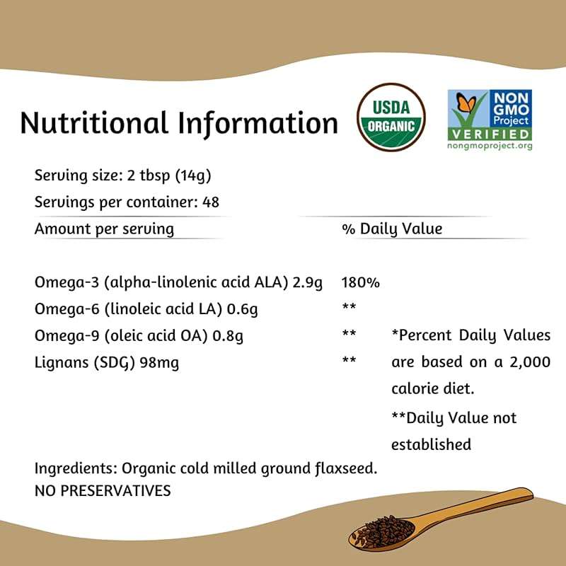 Spectrum Essentials Organic Ground Flaxseed, Gluten Free, 24 Oz - Image 9