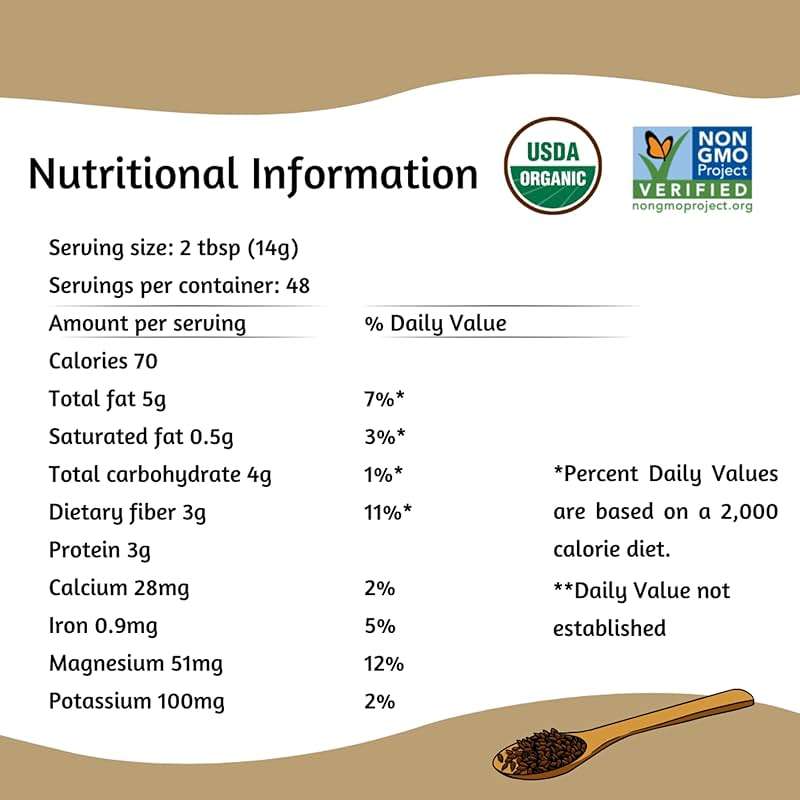 Spectrum Essentials Organic Ground Flaxseed, Gluten Free, 24 Oz - Image 10