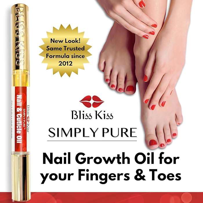Bliss Kiss | Fragrance Free 4 Nail Oil Cuticle Pens w/Vitamin E & Jojoba⏤Nail Strengthener Nail Growth and Strengthening Serum for Brittle, Peeling, Breaking, Thin nails - Image 3