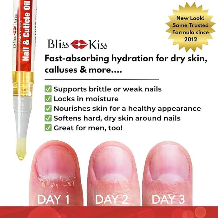 Bliss Kiss | Fragrance Free 4 Nail Oil Cuticle Pens w/Vitamin E & Jojoba⏤Nail Strengthener Nail Growth and Strengthening Serum for Brittle, Peeling, Breaking, Thin nails - Image 4