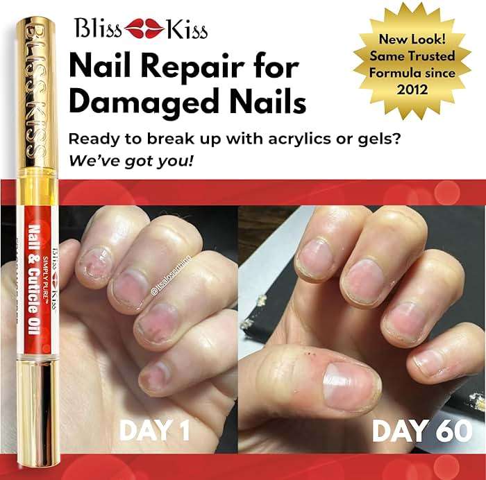 Bliss Kiss | Fragrance Free 4 Nail Oil Cuticle Pens w/Vitamin E & Jojoba⏤Nail Strengthener Nail Growth and Strengthening Serum for Brittle, Peeling, Breaking, Thin nails - Image 8