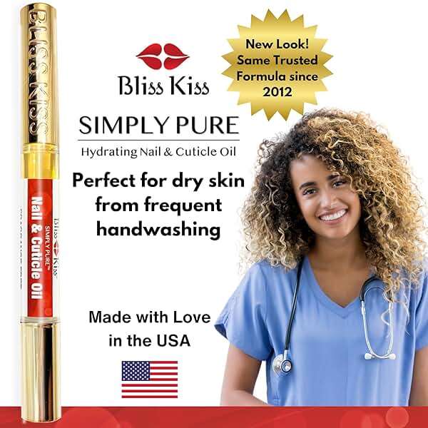 Bliss Kiss | Fragrance Free 4 Nail Oil Cuticle Pens w/Vitamin E & Jojoba⏤Nail Strengthener Nail Growth and Strengthening Serum for Brittle, Peeling, Breaking, Thin nails - Image 9