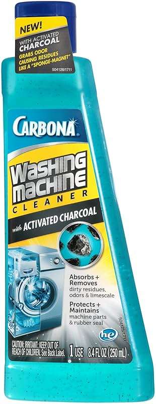 Carbona Washing Machine Cleaner with Activated Charcoal | Removes Odor-Causing Residues | Works in Standard & High Efficiency Washing Machines | 8.4 FL Oz, 1 Pack - Image 2