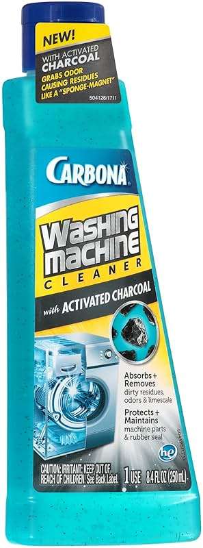 Carbona Washing Machine Cleaner with Activated Charcoal | Removes Odor-Causing Residues | Works in Standard & High Efficiency Washing Machines | 8.4 FL Oz, 1 Pack - Image 3