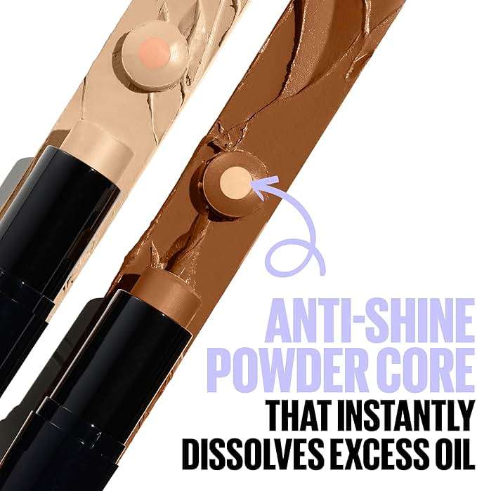 Maybelline Fit Me Shine-Free + Balance Foundation Stick, Multi-Use Face Makeup and Contour Stick For Natural, Matte Coverage, Ivory, 1 Count - Image 7