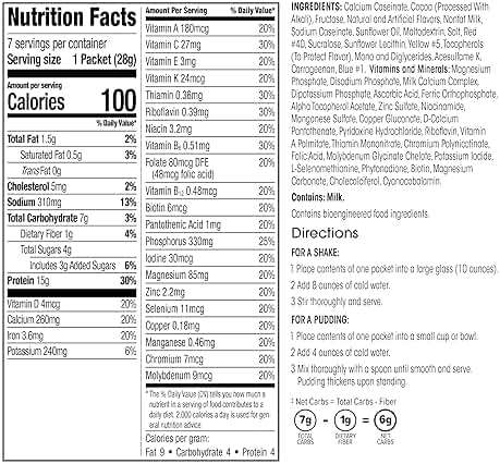 WonderSlim Meal Replacement Shake, Dark Cocoa Cream, 15g Protein, 24 Vitamins & Minerals, Gluten Free, Low Carb (7ct) - Image 2