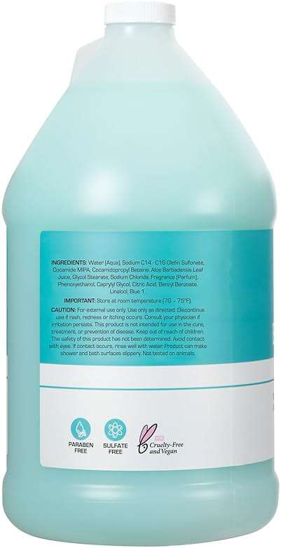 Ginger Lily Farms Club & Fitness Nourishing Body Wash, 100% Vegan & Cruelty-Free, Bath & Shower Gel for Men and Women, Ocean Breeze Scent, 1 Gallon (128 fl. oz.) Refill - Image 3
