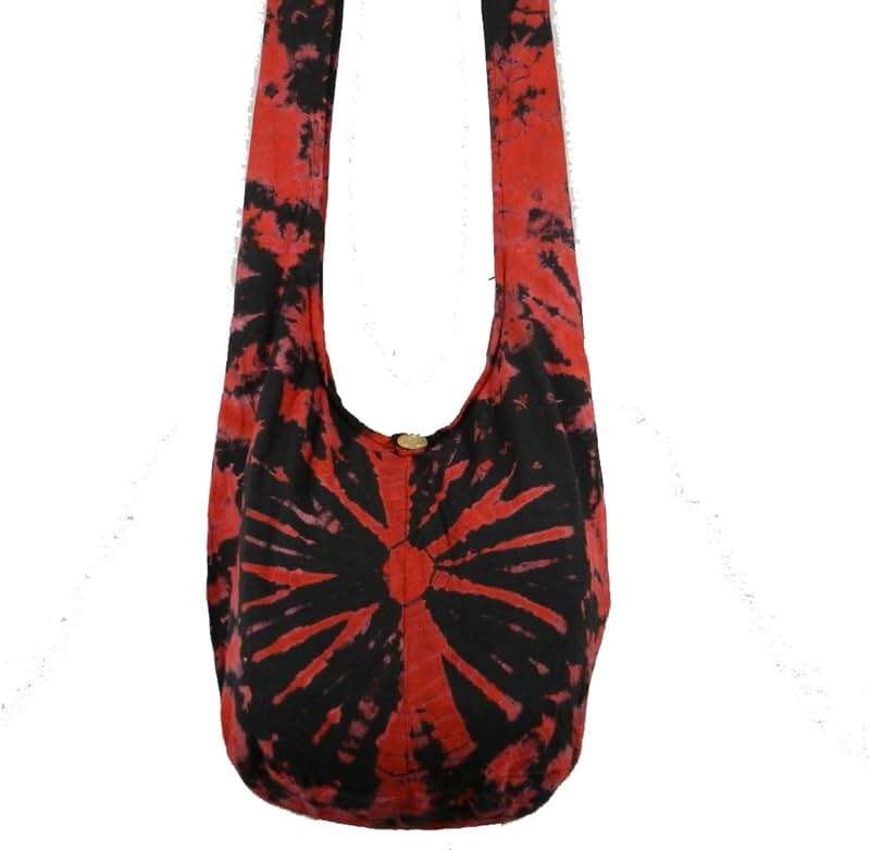 BTP! Tie Dye Sling Crossbody Shoulder Bag Purse Hippie Hobo Cotton Bohemian Colorful Firework - Image 3