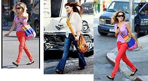 BTP! Tie Dye Sling Crossbody Shoulder Bag Purse Hippie Hobo Cotton Bohemian Colorful Firework - Image 4