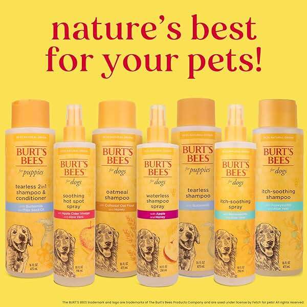 Burt's Bees for Pets Oatmeal Dog Shampoo with Honey, Soothing Formula for Itchy and Sensitive Dog Skin, Colloidal Oat Flour and Honey, pH Balanced, Sulfate-Free, 16 Fl Oz - Image 7