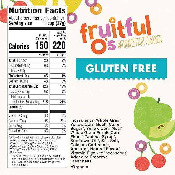 Cascadian Farm Organic Cereal, Fruitful O's, 10.2 Oz - Image 2