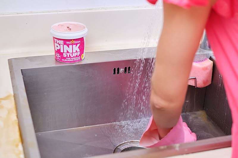 Stardrops The Pink Stuff Cleaning Paste 500g, Multi Purpose Cleaner for Kitchen, Bathroom, Tiles, Glass, Shower, Oven, Sink, Stainless Steel, Removes Grease, Grime & Stains - Image 11