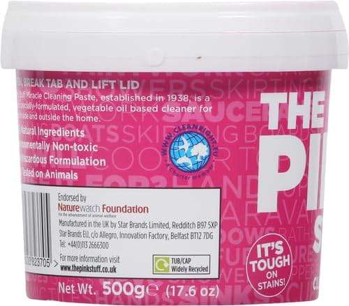 Stardrops The Pink Stuff Cleaning Paste 500g, Multi Purpose Cleaner for Kitchen, Bathroom, Tiles, Glass, Shower, Oven, Sink, Stainless Steel, Removes Grease, Grime & Stains - Image 14