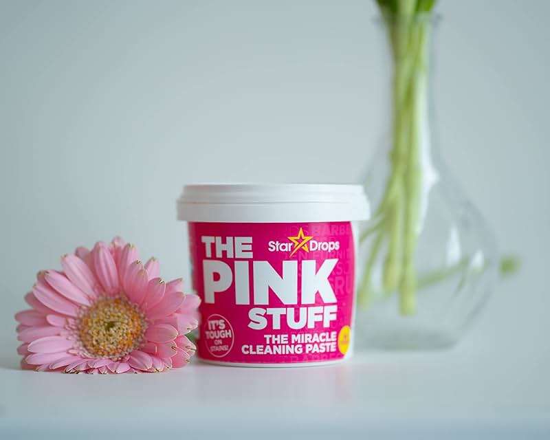 Stardrops The Pink Stuff Cleaning Paste 500g, Multi Purpose Cleaner for Kitchen, Bathroom, Tiles, Glass, Shower, Oven, Sink, Stainless Steel, Removes Grease, Grime & Stains - Image 8