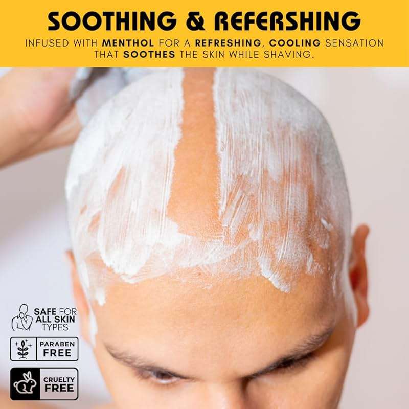 Bee Bald SHAVE Premium Shaving Cream Goes On Light & Slick That's Incredibly Smooth & Quick For Both Face And Head, 6 Fl Oz - Image 6