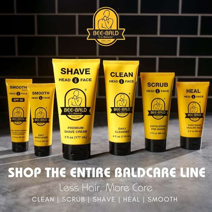 Bee Bald SHAVE Premium Shaving Cream Goes On Light & Slick That's Incredibly Smooth & Quick For Both Face And Head, 6 Fl Oz - Image 8
