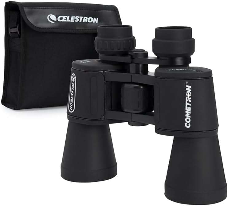 Celestron - Cometron 7x50 Astronomy Binoculars – Entry-Level for Stargazing and Comet Watching – Large 50mm Objective Lenses – Wide 6.6° Field of View – Multi-Coated Optics - Image 1
