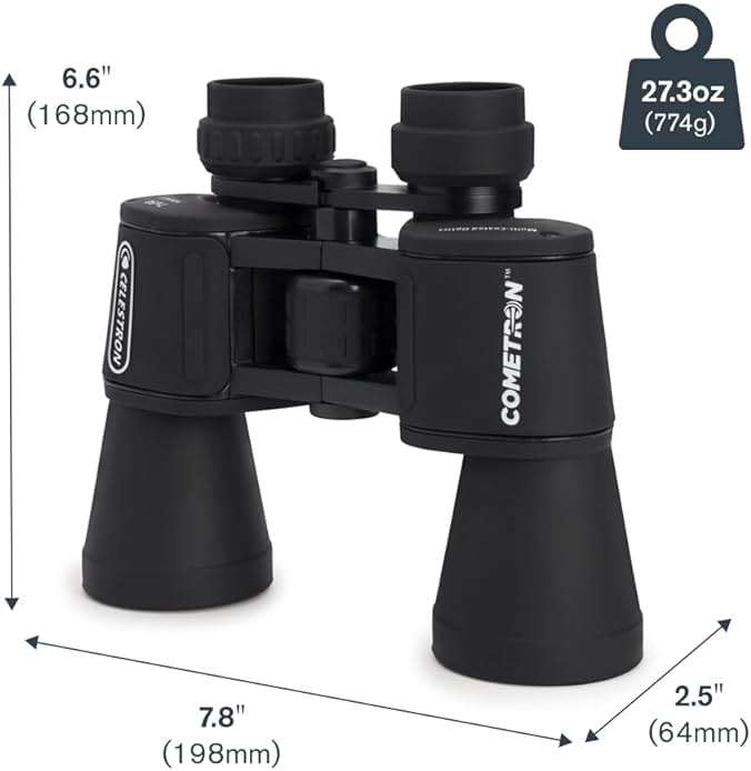 Celestron - Cometron 7x50 Astronomy Binoculars – Entry-Level for Stargazing and Comet Watching – Large 50mm Objective Lenses – Wide 6.6° Field of View – Multi-Coated Optics - Image 8
