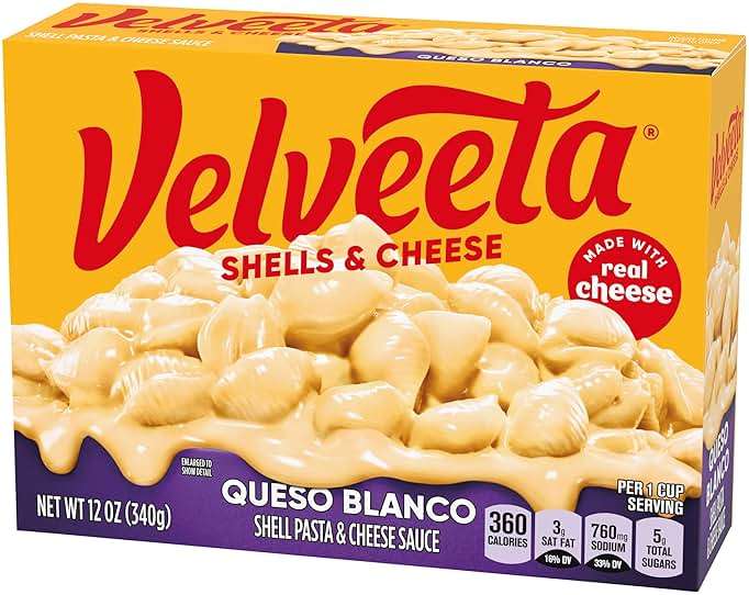 Velveeta Shells & Cheese Queso Blanco Shell Pasta & Cheese Sauce, 12 oz Box - Image 9