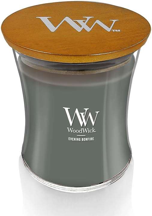 WoodWick Evening Bonfire Holiday Candle Gifts for Women and Men, 9.7 oz Medium Hourglass Candle with Crackling Wick - Image 3