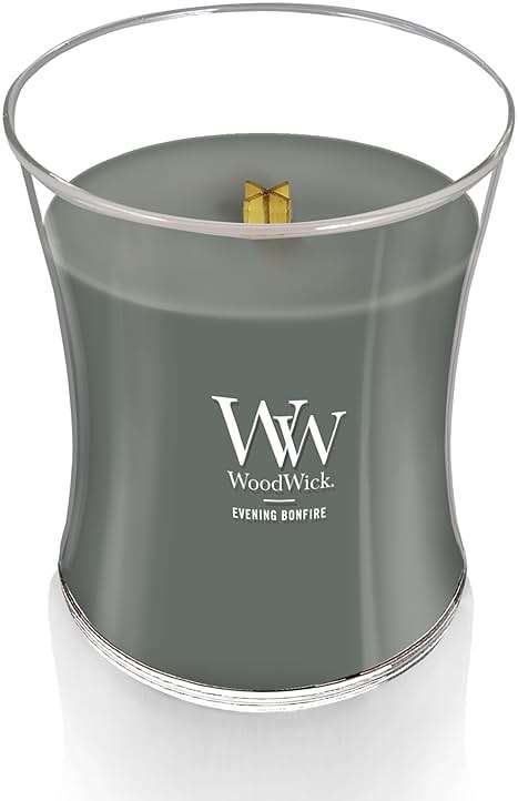 WoodWick Evening Bonfire Holiday Candle Gifts for Women and Men, 9.7 oz Medium Hourglass Candle with Crackling Wick - Image 4